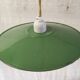 Industrial suspension in enamelled sheet metal and porcelain - mid 20th century