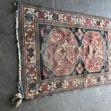 Vintage grey kilim rug in fabric - Hungary, 1930s, double medallion