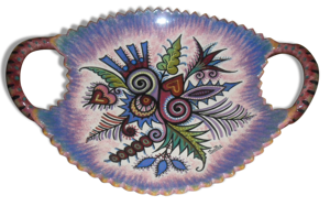 coupe à fruits en faience