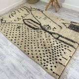 Handmade Moroccan Berber carpet 245 x 147 CM
