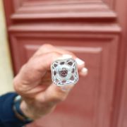 Lot de 10 portes couteaux en cristal de Daum