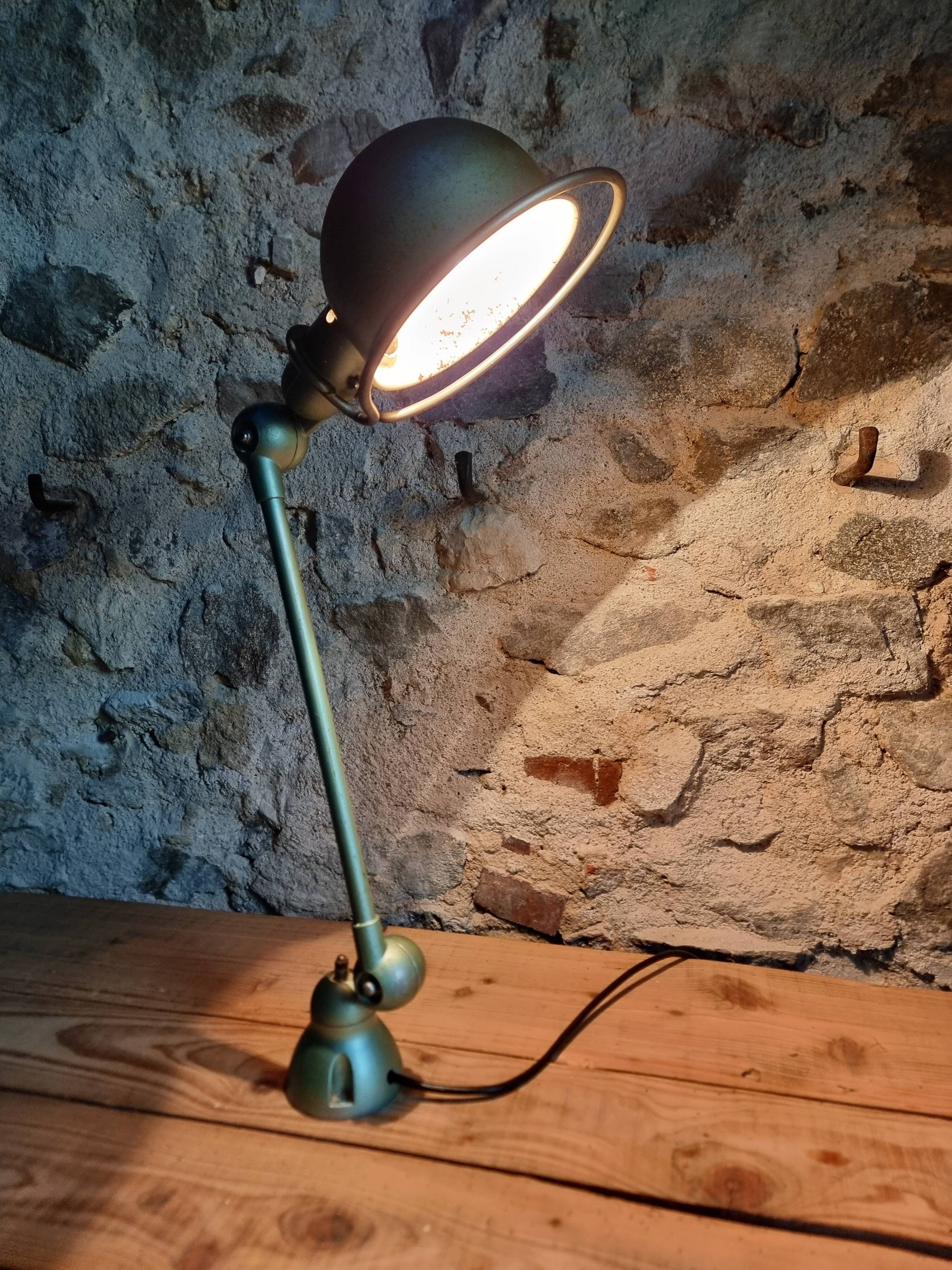 Lampe de bureau industrielle vintage Jielde – Lampe de travail réglable verte