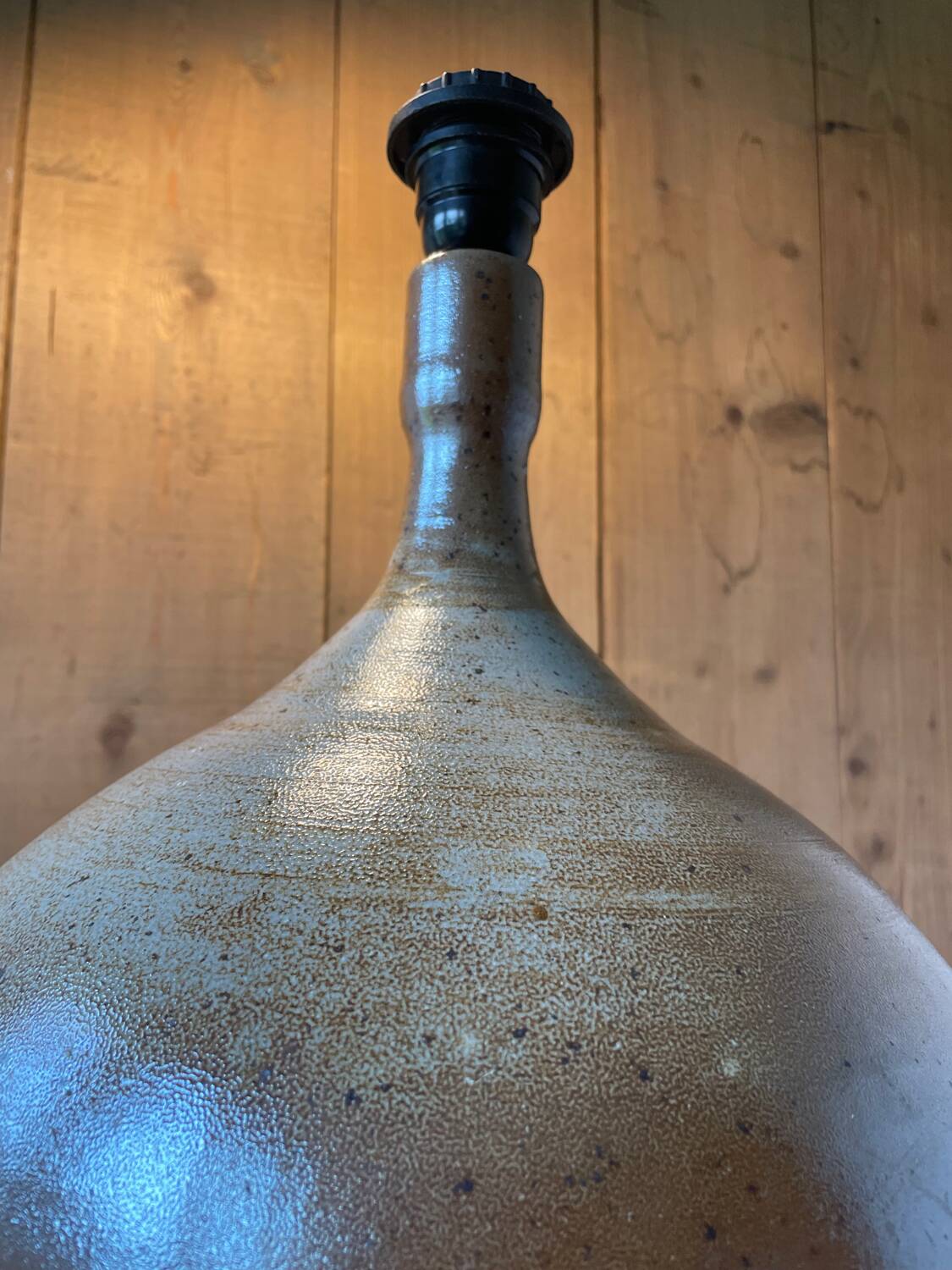 Large vintage 1970s stoneware lamp base