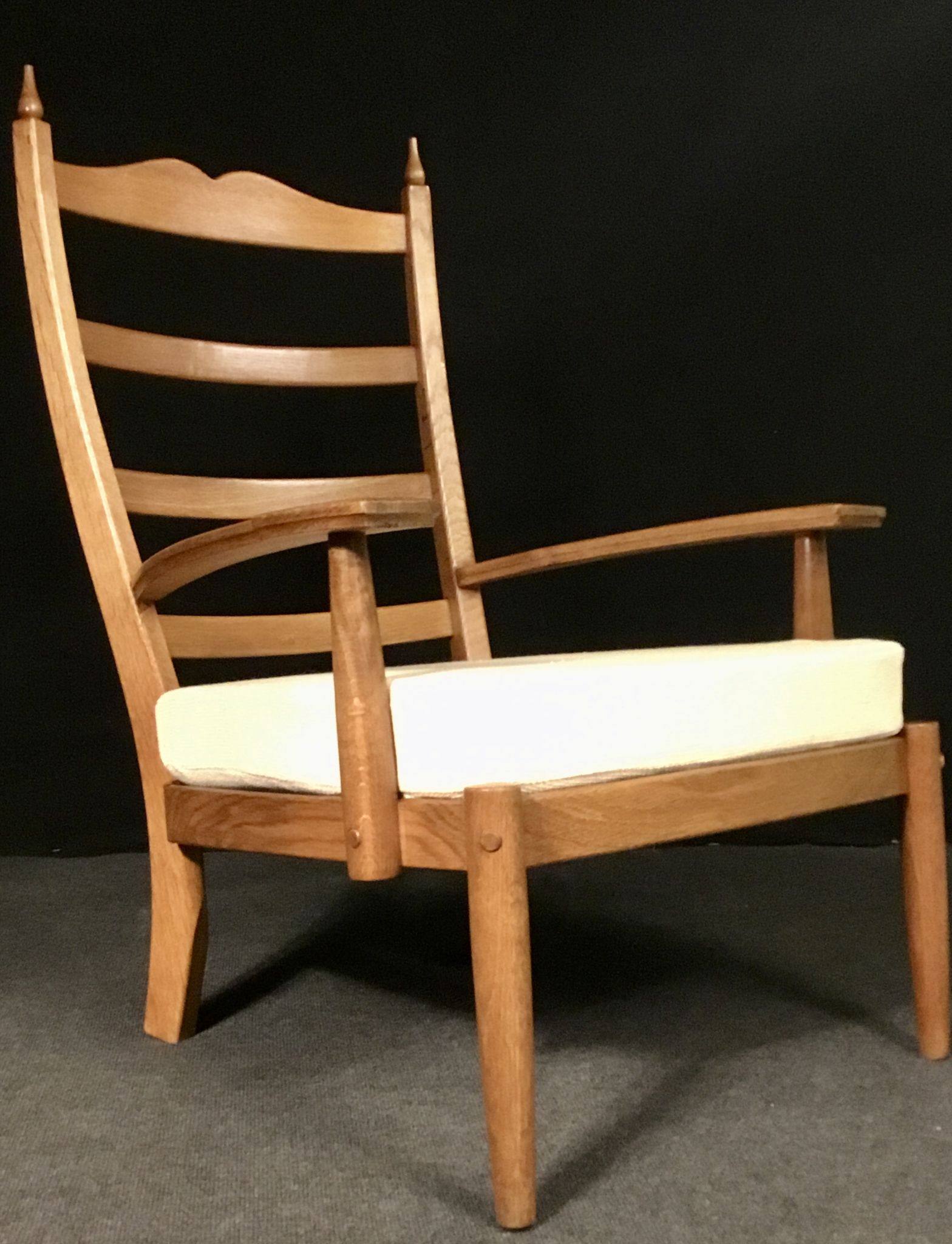 Pair of armchairs and foot rest 20th century