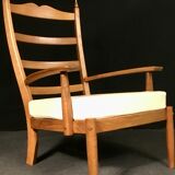 Pair of armchairs and foot rest 20th century