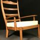 Pair of armchairs and foot rest 20th century