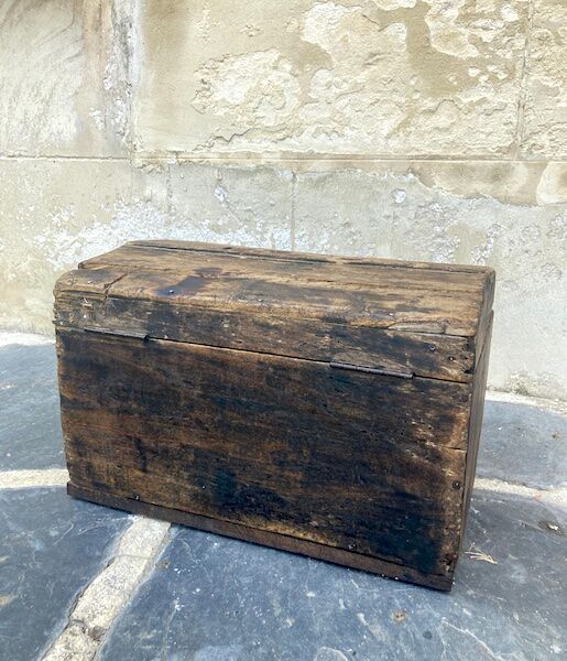 Old small wooden trunk