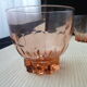 Set de 6 verres de table en verre rosé années 40-50