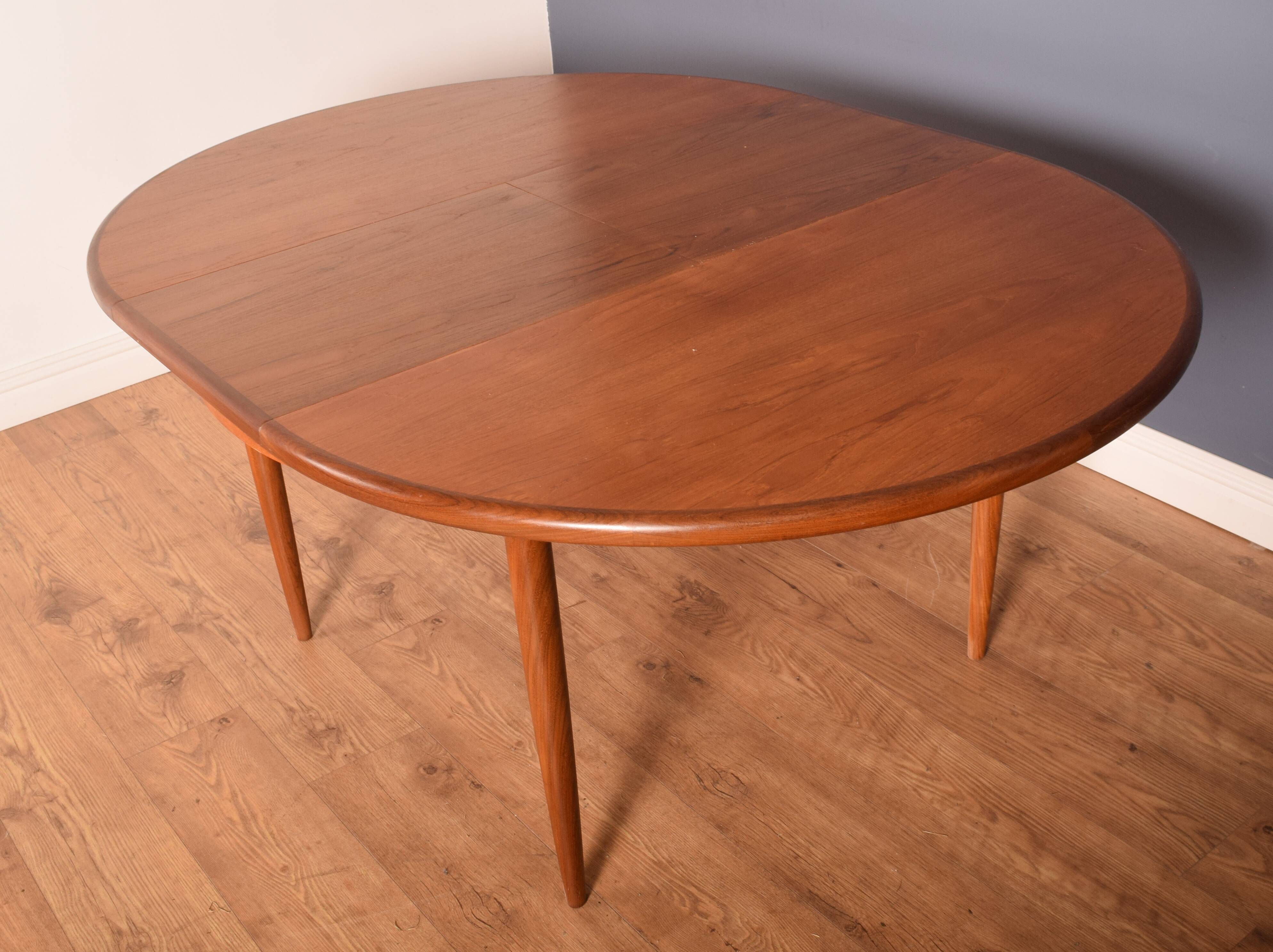 Restored Teak 1960s Retro G Plan Fresco Round Table & 4 Chairs Victor Wilkins