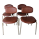 Lot de 4 chaises 420-44 Strafor-Steelcase Vintage