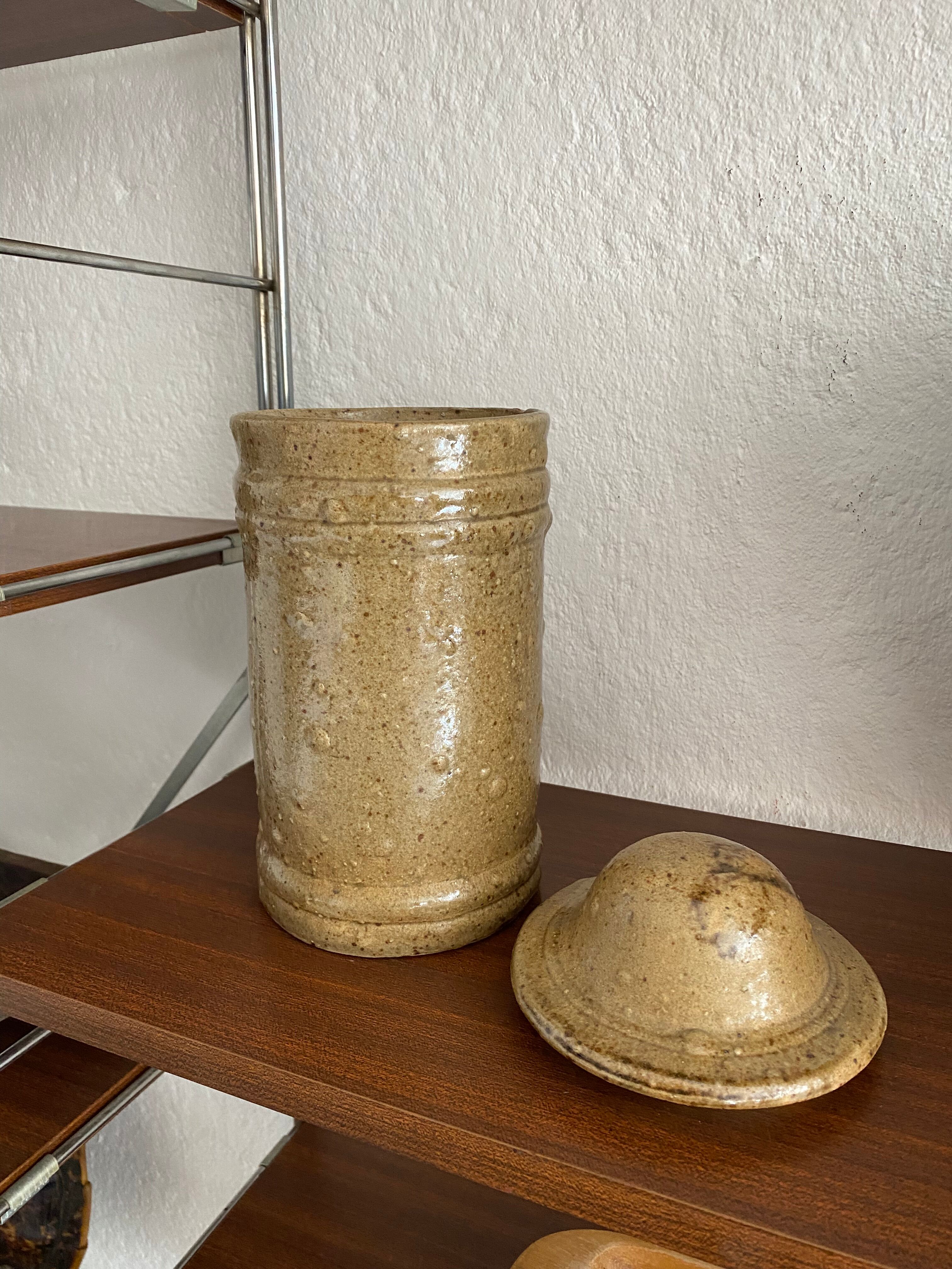 Vintage pyrity stoneware box