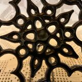 Vintage enameled cast iron trivet