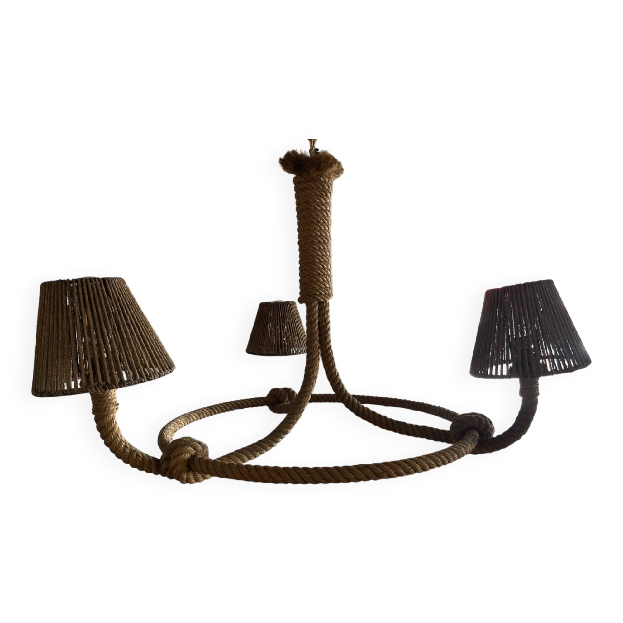 Cord chandelier 1970 Berthes Glasser