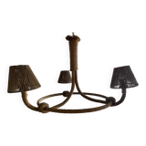 Berthes Glasser 1970 rope chandelier