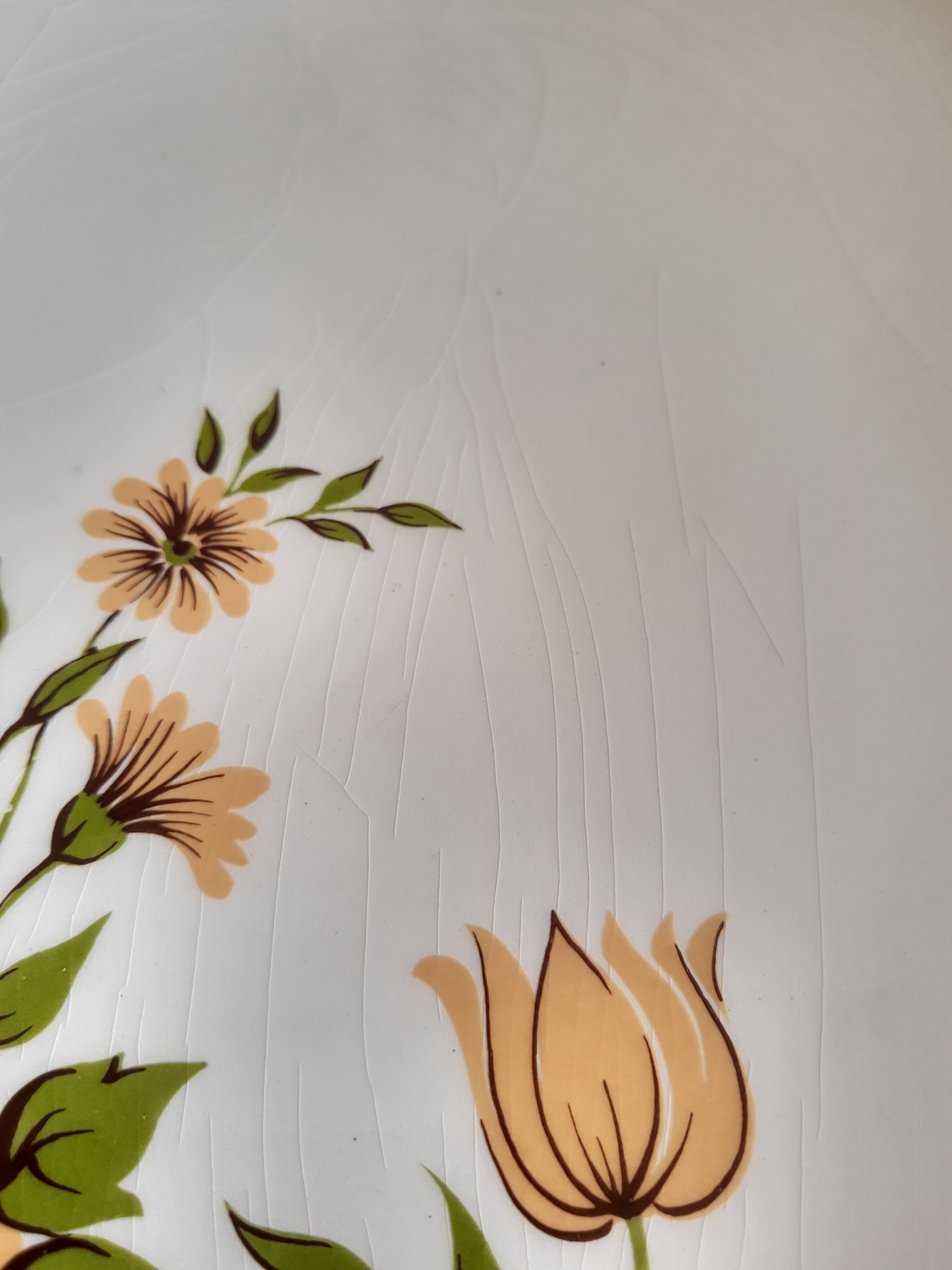 Large oval dish Gien model Floreal - vintage