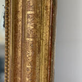 Old mirror louis Philippe gilded gold leaf pediment angels