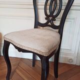 Chaise Art Déco en bois noirci