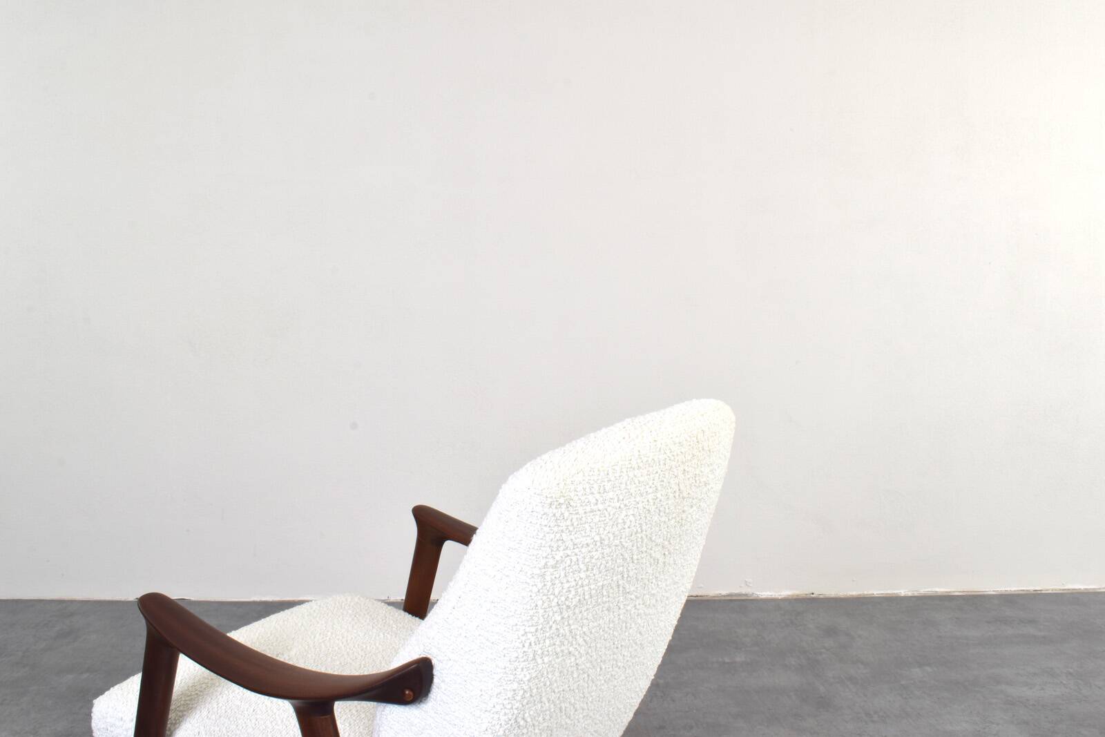 Mid-Century „Tenor” Teak & Boucle Armchair from Møre Lenestolfabrikk, 1960s