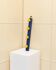 Vintage 1980s pencil-shaped wardrobe - Pierre Sala style - postmodern Memphis design - blue and yellow - 1980s
