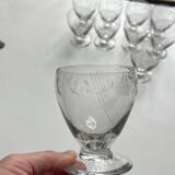 10 verre à vin ciselé 1960