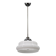 Italian mid-century glass pendant lamp chrome ceiling light 1960s