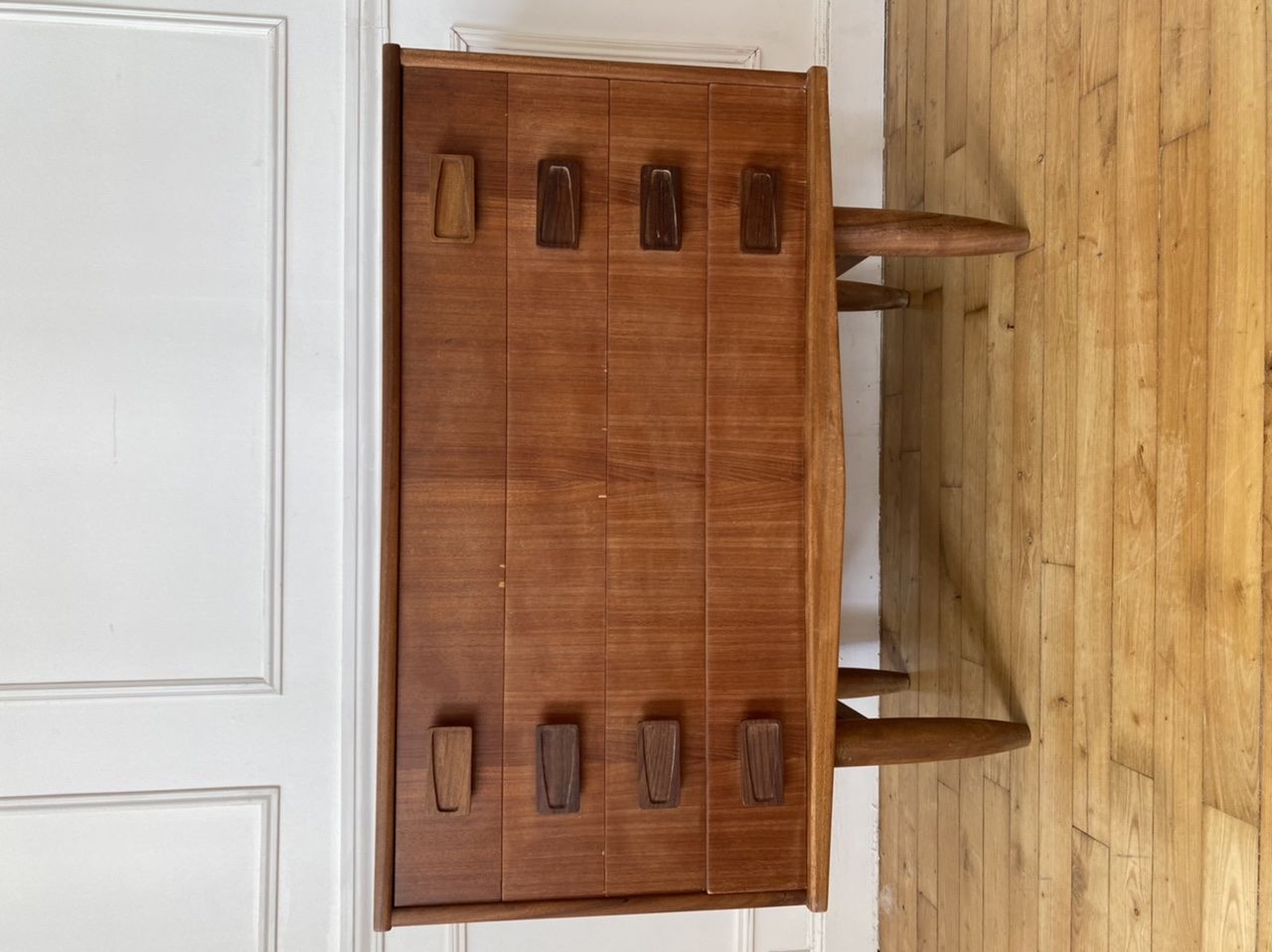 Scandinavian style chest of drawers in vintage teak