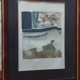 Lithographie Claude Michaud " douceur du matin"