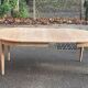 Table à manger scandinave extensible rénovée en chêne 110cm du XXème