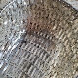 Woven silver-plated metal basket