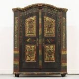 Folk art painted bridal wardrobe