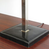 Delvaux leather table lampshade made in Belgium, 1950