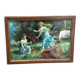 Lithographic tableau of a bucolic scene from the 20th century.