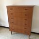 Scandinavian vintage teak stamped dresser 60s