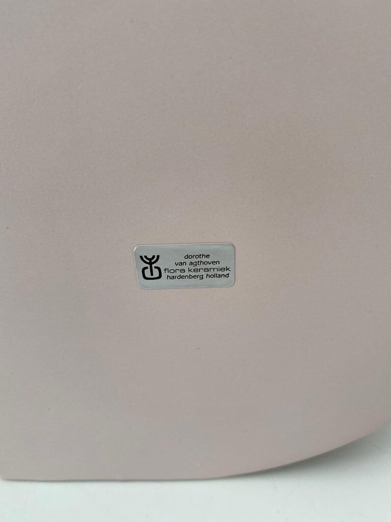 Set of Two Pink Post Modern Vases by Dorothe van Agthoven for Flora Keramiek