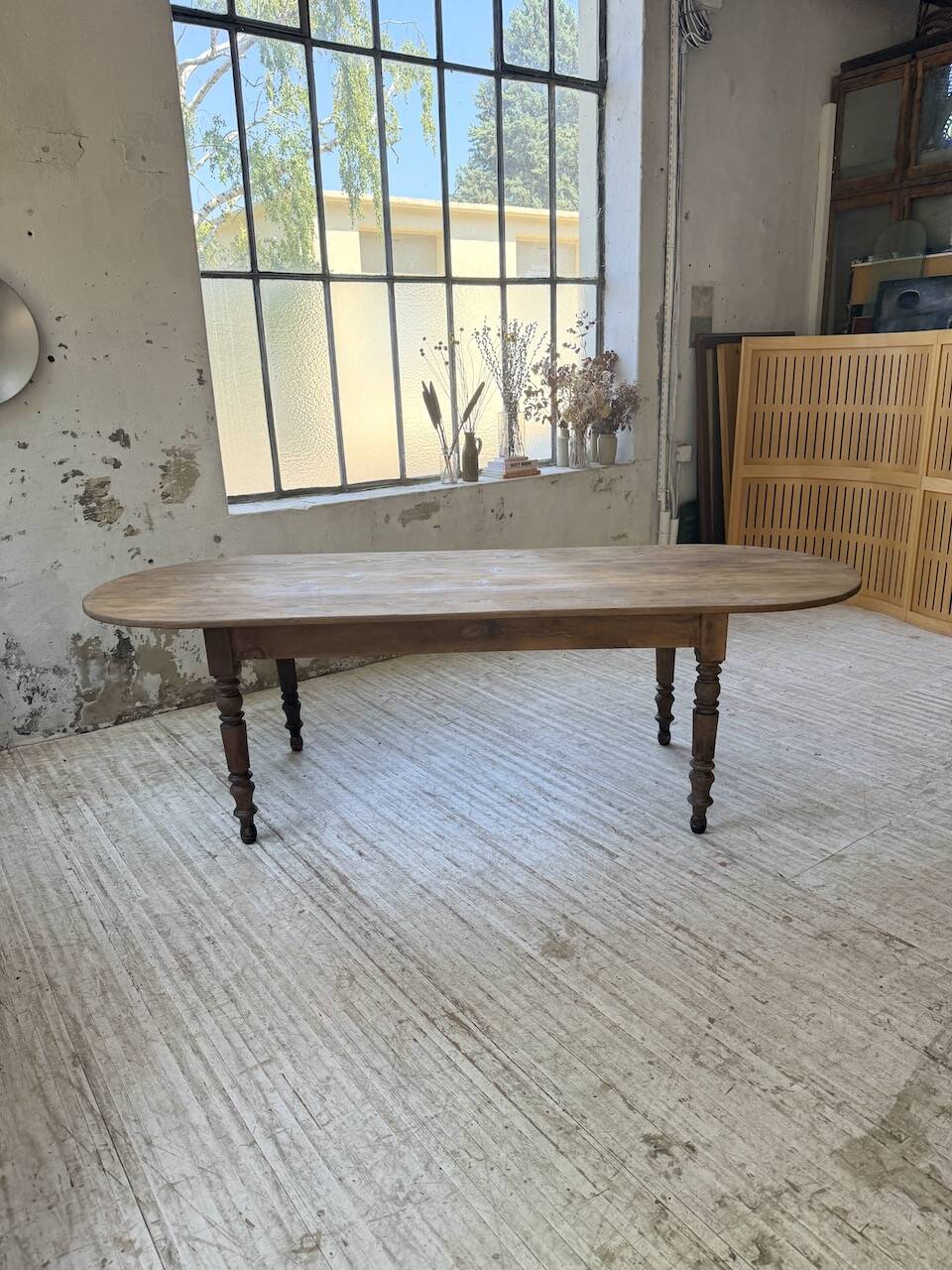 Oval farmhouse table 250cm pine