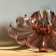 Vintage metal flower wall lamp