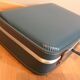 Blue vintage flight attendant suitcase, 60s - 70s