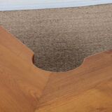 Solid oak coffee table in the style of Seltz, 1980.