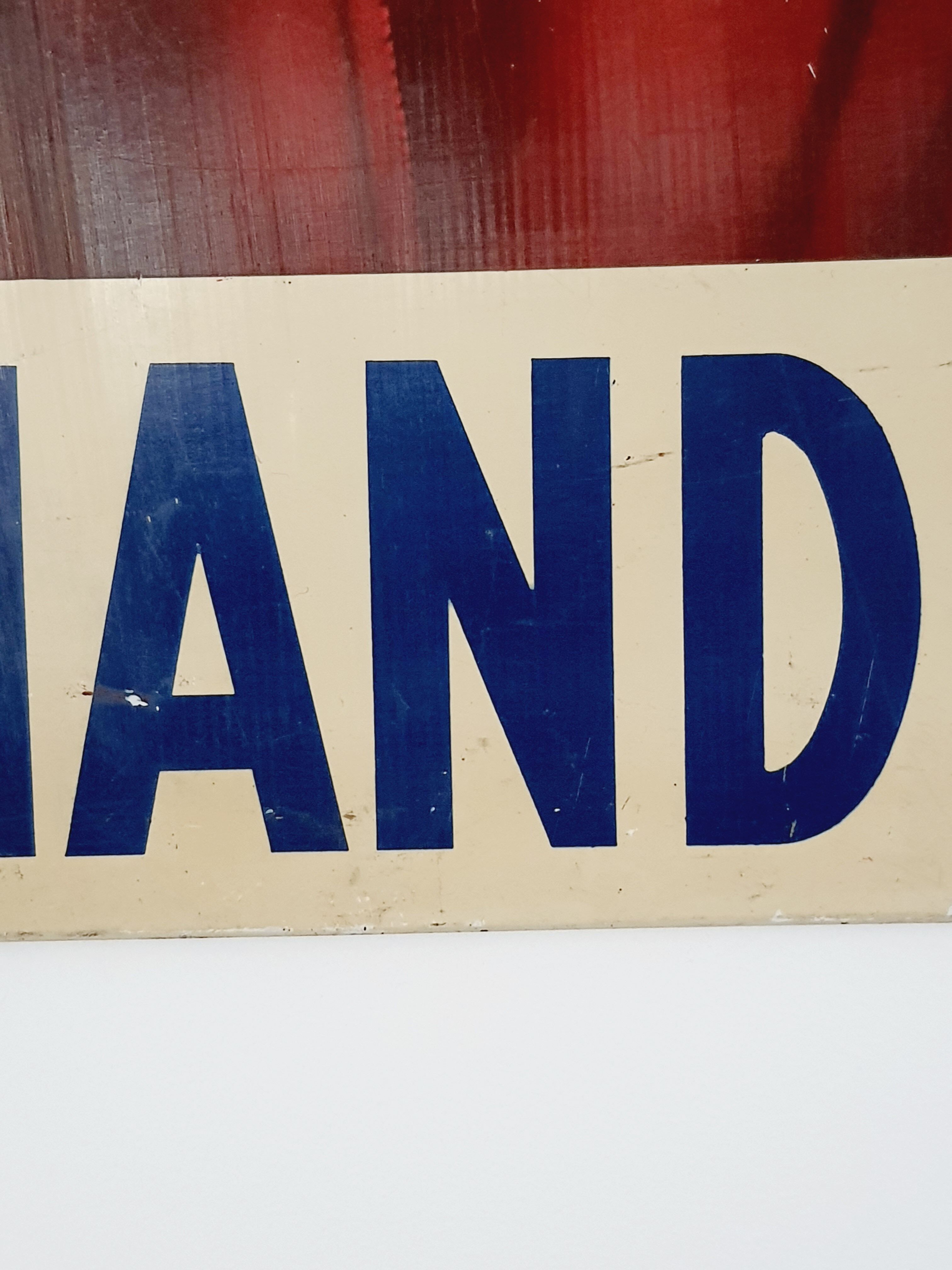 Viandox Pin up 1950s enamelled sheet metal plate