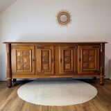 Solid oak enfilade Art Deco, circa 1940.