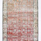 Red & Orange Floral Pattern Persian Rug, 119x200Cm