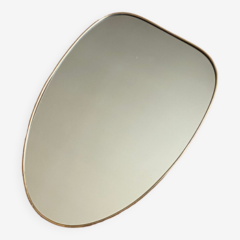 Italian mirror free form brass 49x72cm