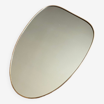 Miroir italien forme libre laiton 49x72cm
