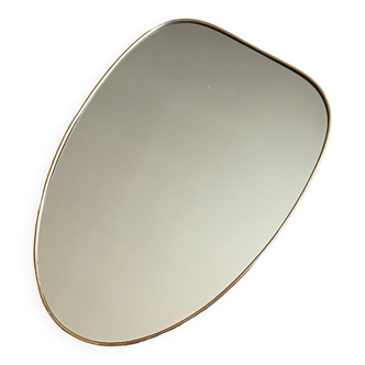 Italian mirror free form brass 49x72cm