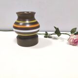 Postmodern Brown Enameled Earthenware Vase by Bitossi