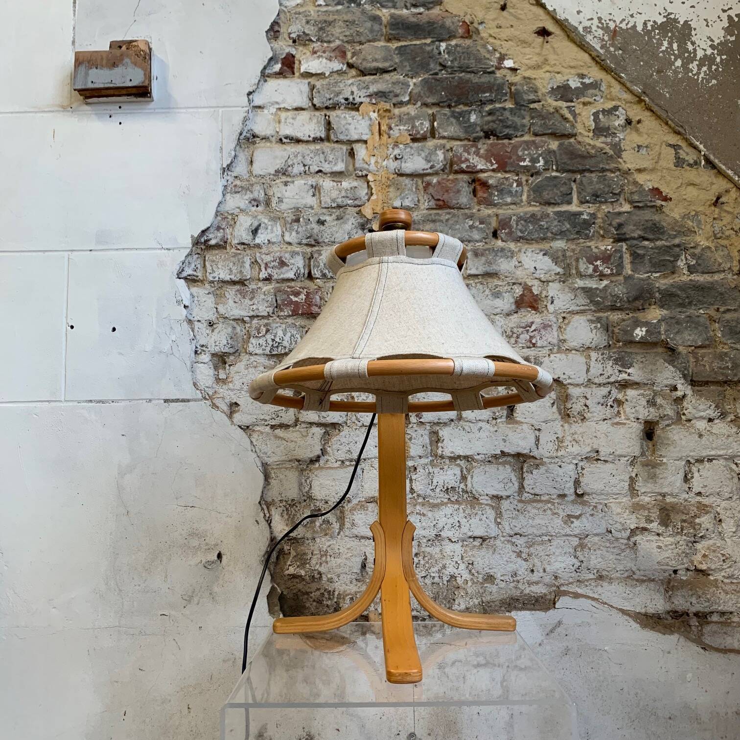 Rare “Anna” Table Lamp by Anna Ehrner for ateljé Lyktan, Sweden, 1970s