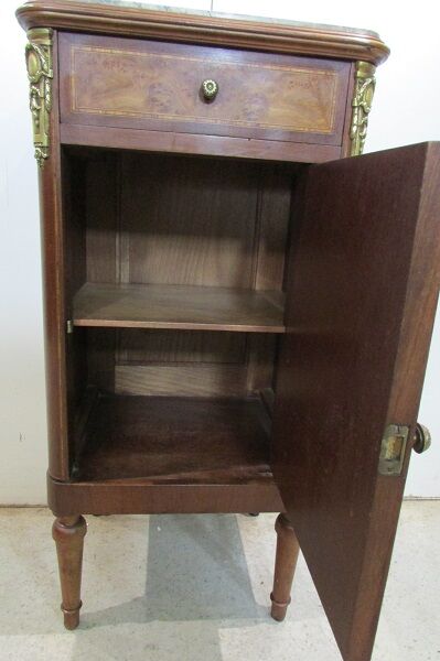 Buffet art deco mahogany and magnifying glass