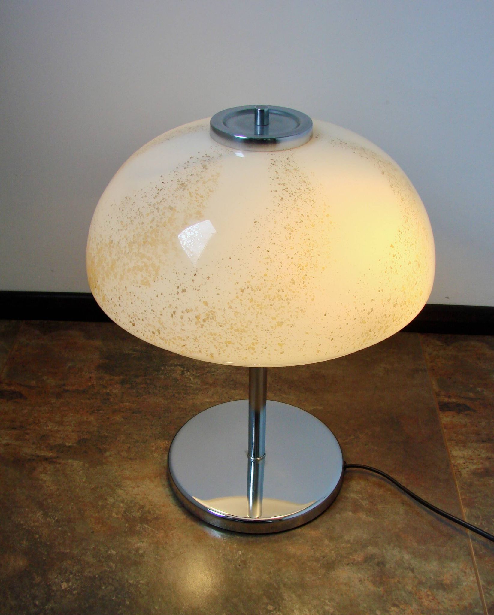 Art Deco table lamp – 1960s, wood and metal, E27