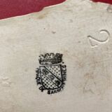 Digoin Sarreguemines earthenware holy water font