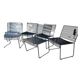 Lot de 6 chaises design - Métal noir